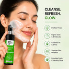 Bend Reality Lab Green Tea Facewash with Built-In Cleansing Brush, 150 ml