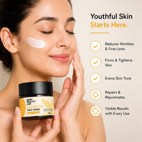 Bend Reality Lab 0.2% Retinol Face Cream with Bakuchiol, Rapid Wrinkle Repair, Regenerating Anti Aging, 50g