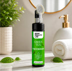 Bend Reality Lab Green Tea Facewash with Built-In Cleansing Brush, 150 ml