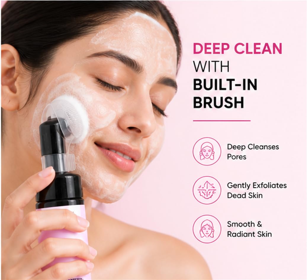 Bend Reality Lab Skin Brightening Facewash with Silicone Brush, Glowing Hydration, 150 ml