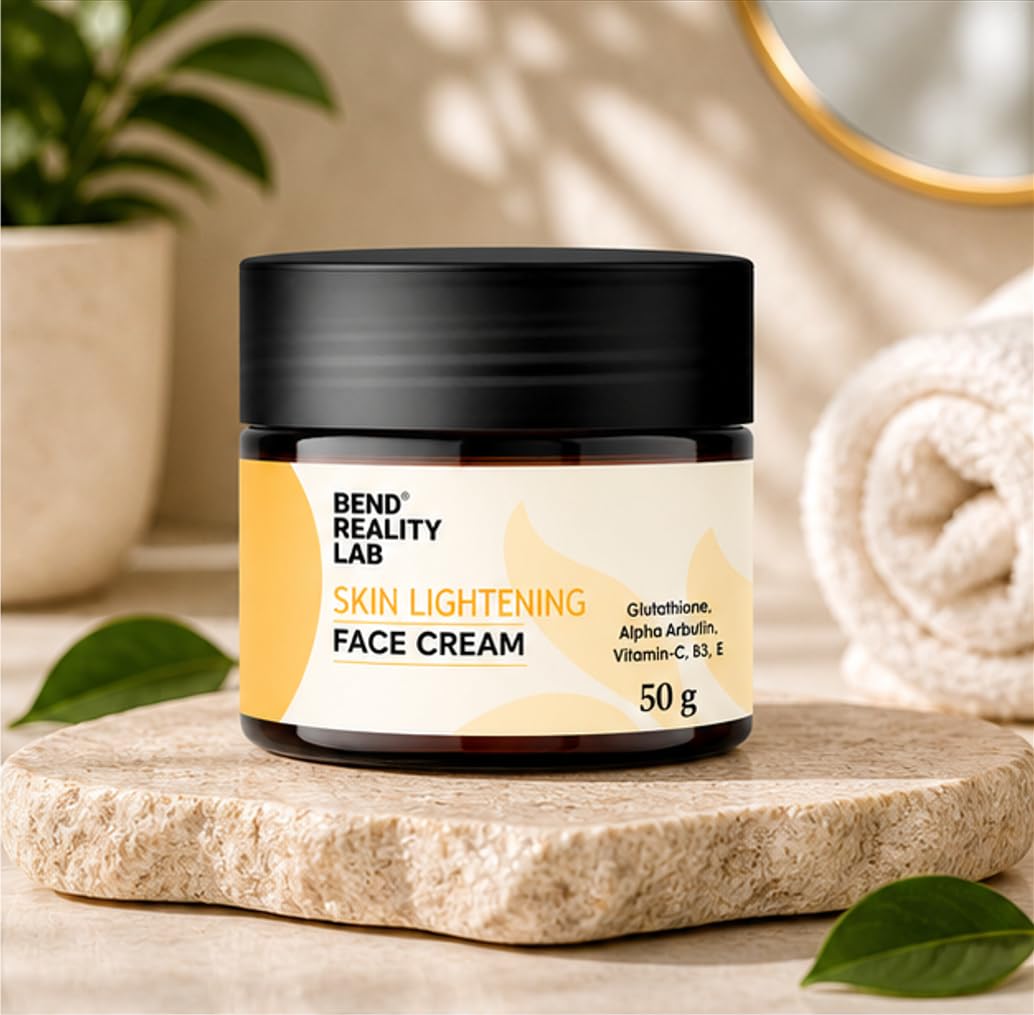 Bend Reality Lab Skin Lightening Face Cream with Glutathione, Alpha Arbutin, Vitamin-C, B3, E, 50g