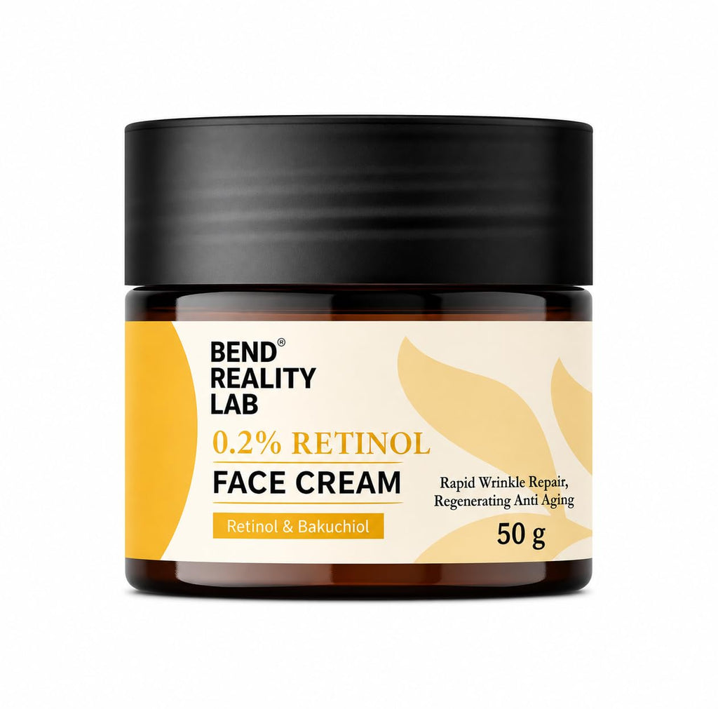 Bend Reality Lab 0.2% Retinol Face Cream with Bakuchiol, Rapid Wrinkle Repair, Regenerating Anti Aging, 50g