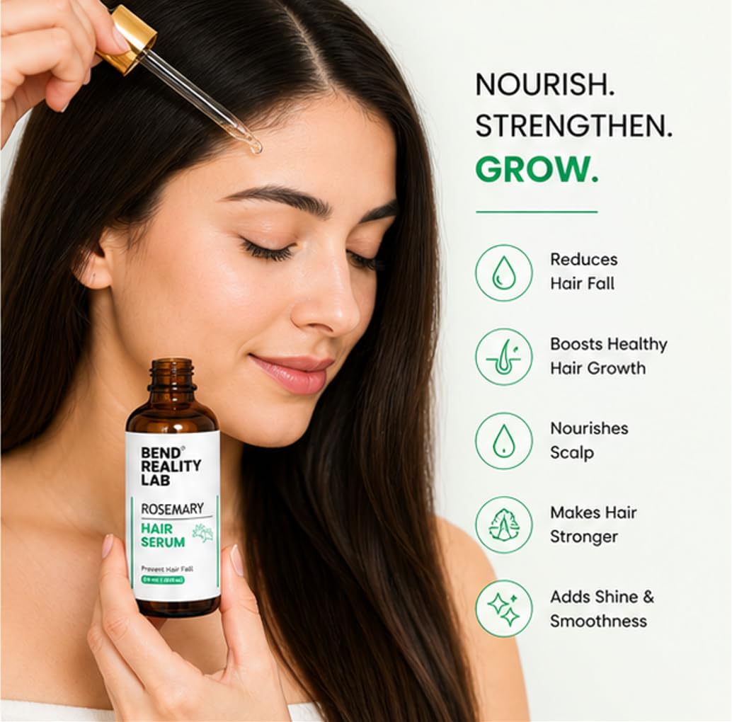 Bend Reality Lab Rosemary Hair Serum, Prevent Hair Fall, 30 ml