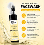Bend Reality Lab 1% Salicylic Acid Facewash with Brush, Acne and Oil Control, 150 ml