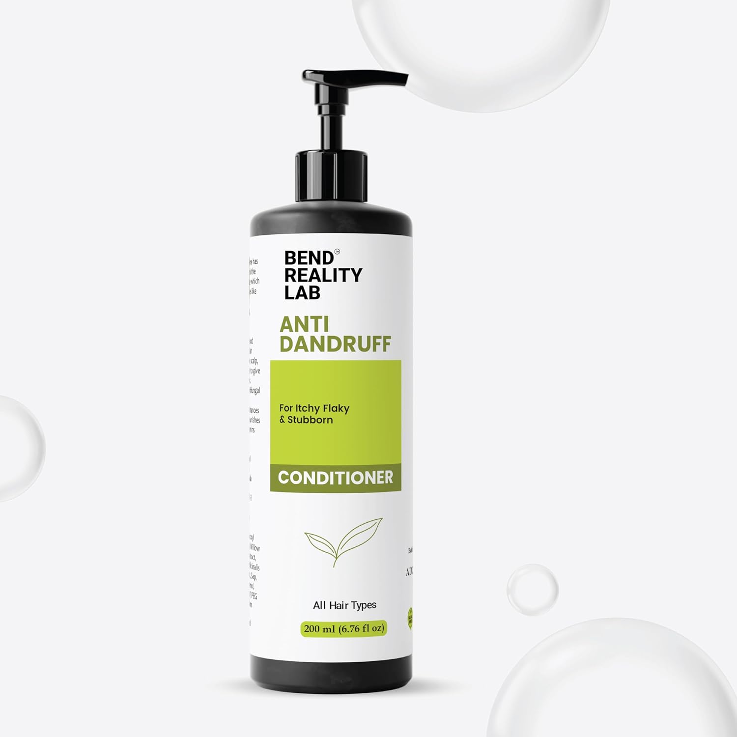 Bend Reality Lab Anti Dandruff Conditioner, for Itchy Flaky & Stubborn Dandruff, All Hair Types, 200 ml