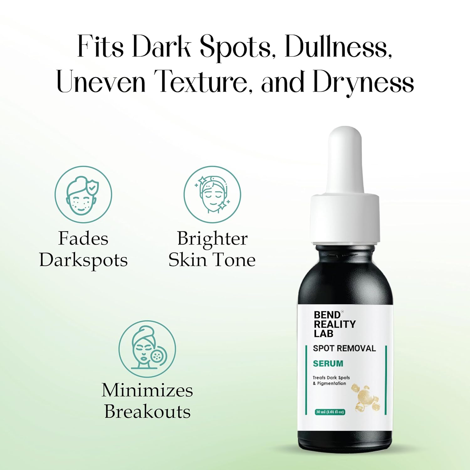 Bend Reality Lab Spot Removal Serum, Treats Dark Spots & Pigmentation, 5-in-1 Solution, 30ml