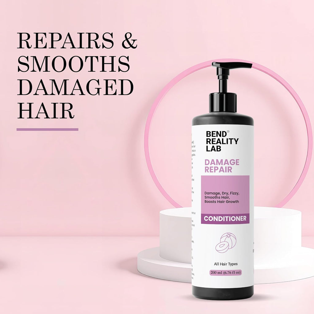 Bend Reality Lab Damage Repair Conditioner, for Dry, Frizzy Hair, Smooths and Boosts Hair Growth, All Hair Types, 200 ml