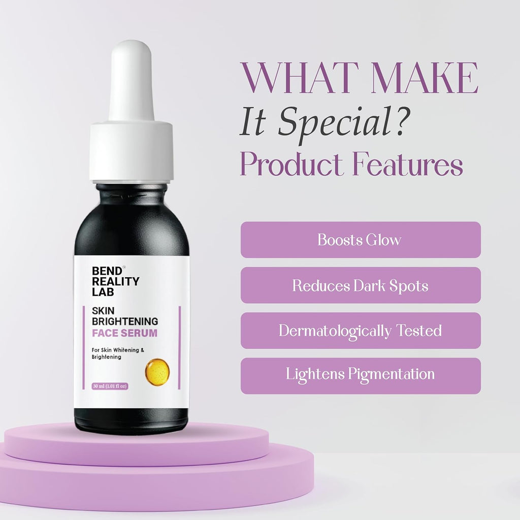 Bend Reality Lab Skin Brightening Face Serum for Dark Spots and Pigmentation, 30 ml, Unscented, Liquid