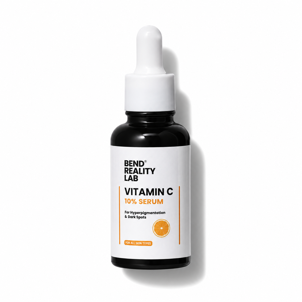 Bend Reality Lab Vitamin C 10% Face Serum | Ethyl Ascorbic Acid + Hyaluronic Acid | Brightening & Dark Spot Serum – 30ml